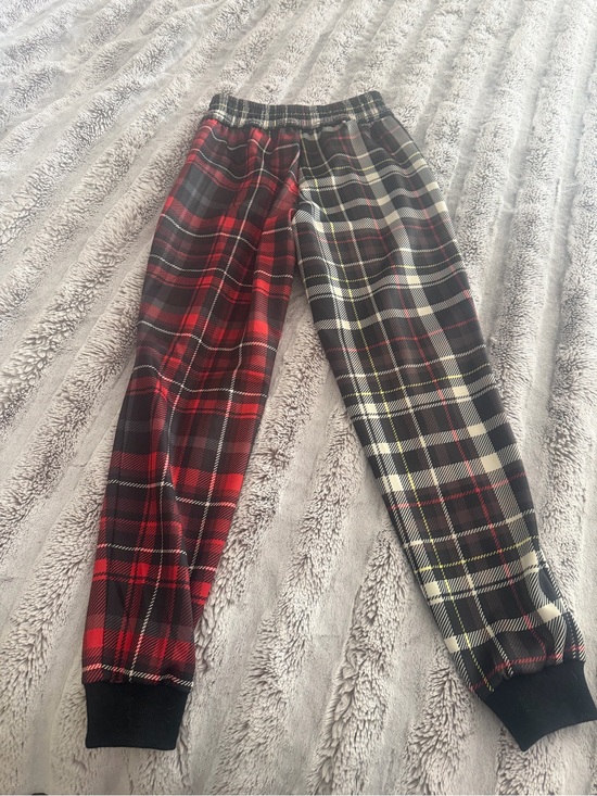 Alice + Olivia Pants - Alice + Olivia Black & Cream Plaid Elastic Waist Joggers